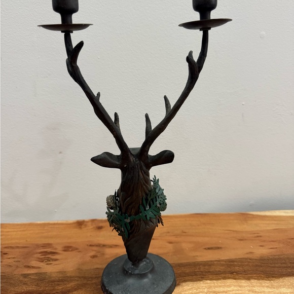 Vintage Dept 56 Metal Deer Candle Holder — Rustic Cabin / Holiday Décor - Picture 4 of 9